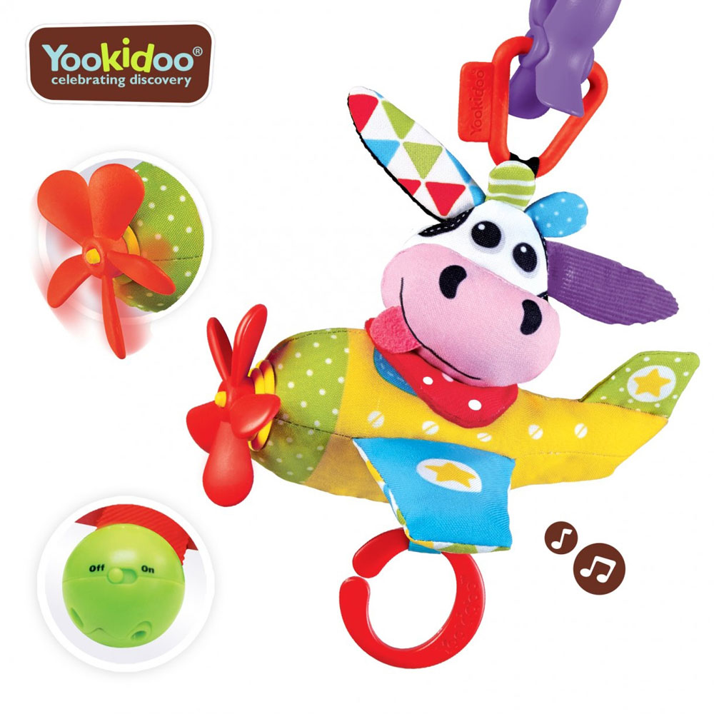 Yookidoo aktivitetslegetøj, spillende flyvemaskine - ko