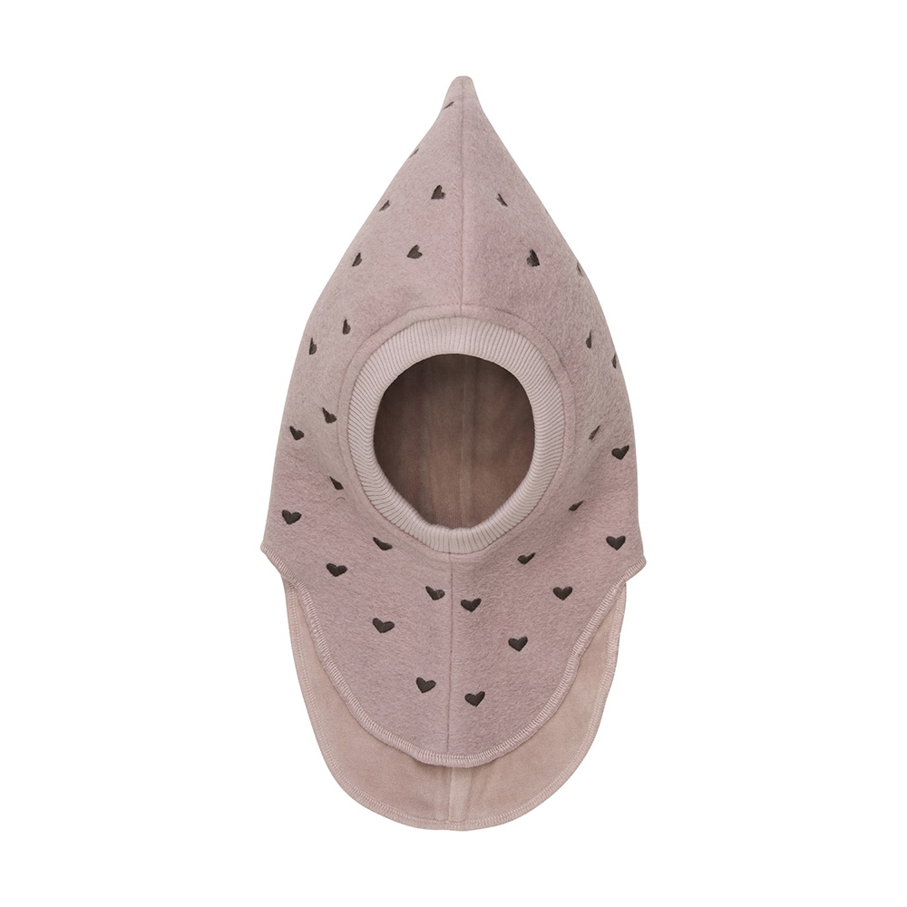 HUTTEliHUT - Balaclava Hearts Emb. Wool - Fawn