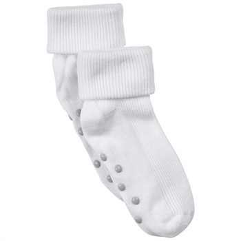 Minymo Baby Rib strømper m. ABS, White, 2-pak