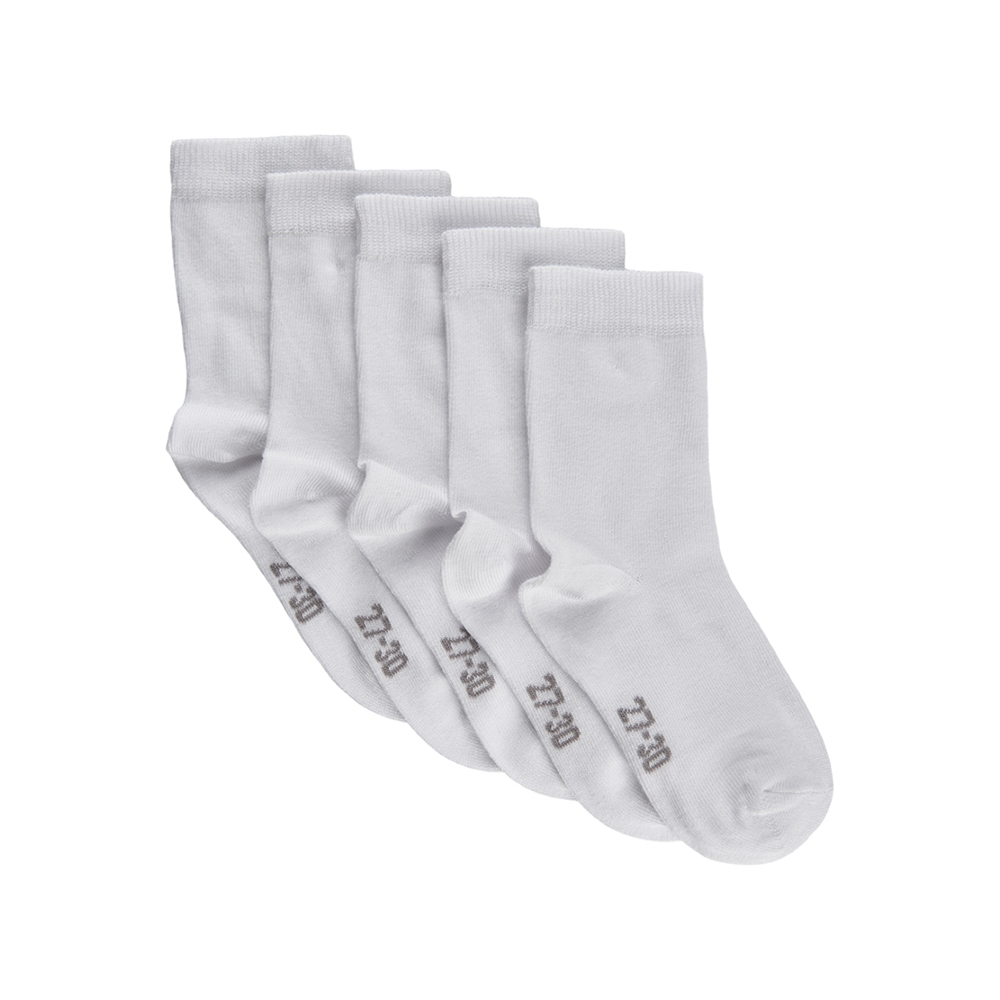 Minymo Strømper, 5-pak, White, Str. 27/30