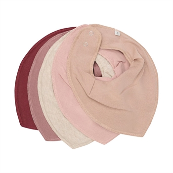 Pippi - Bandana Bib - solid  (5-pack) - New Maroon str. ONE SIZE