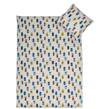 By Mats Baby Sengetøj 70x100, 40x45 cm Racing Cars