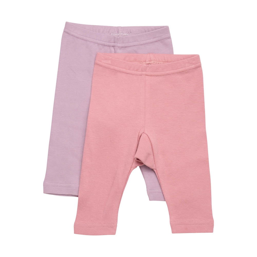 Pippi Leggings, Dusty Rose, 2-pak, Str. 68