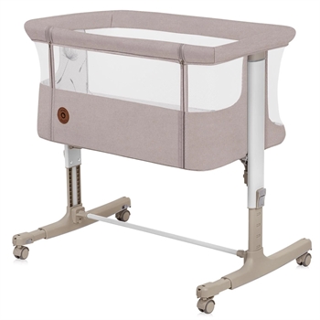 Lionelo Aurora Bedside Crib, Beige Cappuccino