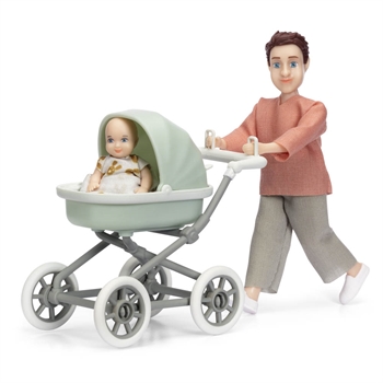 Lundby Dukker, Mand med baby og barnevogn