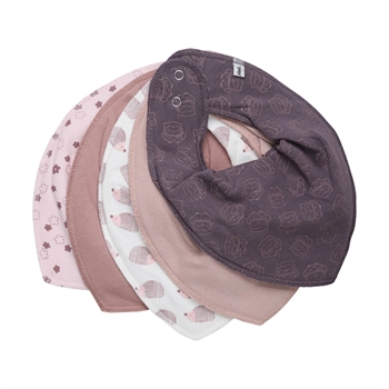 PIPPI Bandana hagesmække, Old Rose, 5-pak