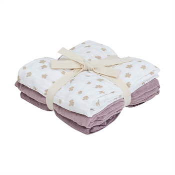 Pippi - Organic Cloth Muslin (3-pack) - Quail str. 65X65