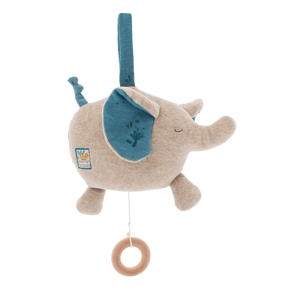 Moulin Roty - Tøjdyr m. musikoptræk - Elefant
