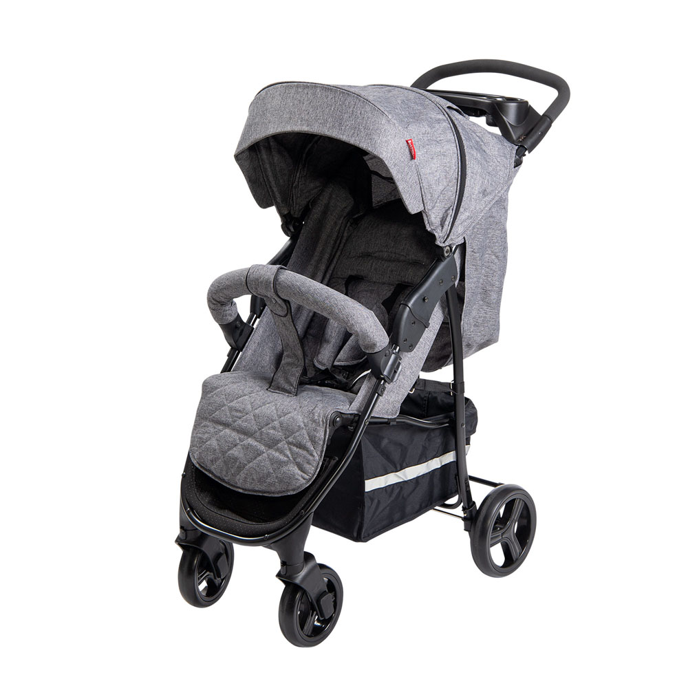 BabyTrold Malaga klapvogn, Grå Melange