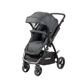 BabyTrold Mini Klapvogn, Sort Melange