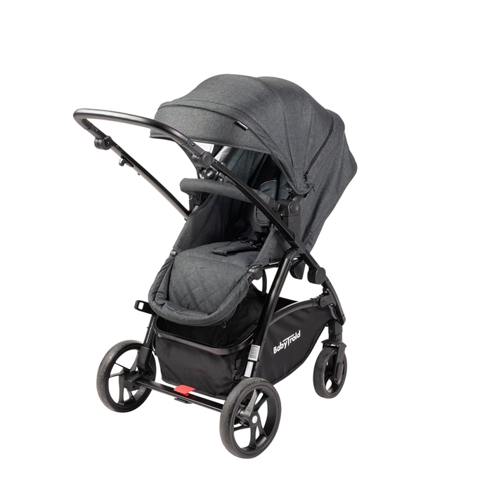 BabyTrold Mini Klapvogn, Sort Melange