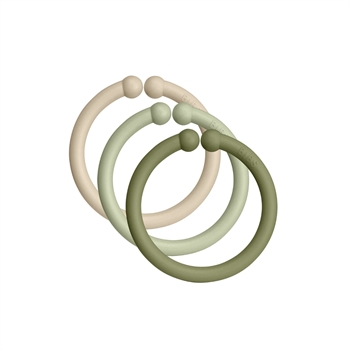 BIBS Loops Vanilla/Sage/Olive, 12 stk