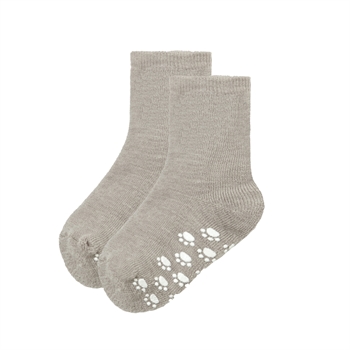 Joha Uld Sokker med anti-slip, Beige Melange