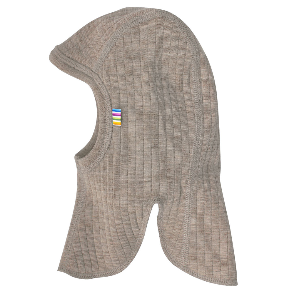 Joha Rib Elefanthue i Merino Uld, Sesam Melange, 48 cm