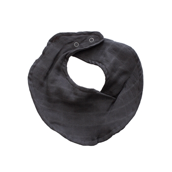 Markland Pure Musselin bandana Hagesmæk med trykknap, Dark Grey