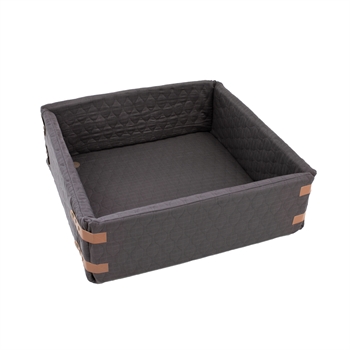 Markland Pure Musselin Boldbassin/kravle tæppe/kravlegårds tæppe 80x 80 cm, Dark Grey