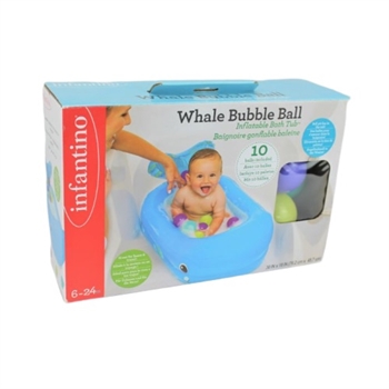 Infantino B Kids Oppustelig baby bassin, m/hval design og 10 bolde 6-24m