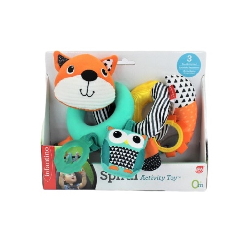 Infantino B Kids Spiral aktivitets ræv, m/spejl, lyd og bidering