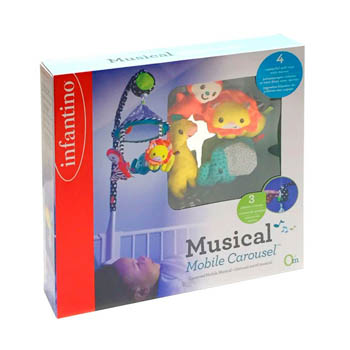 Infantino Musikuro m/spejl, bløde figurer og lyd +0mdr