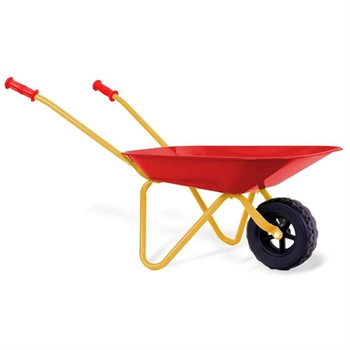 Børnetrillebør i metal med robuste hjul af gummi