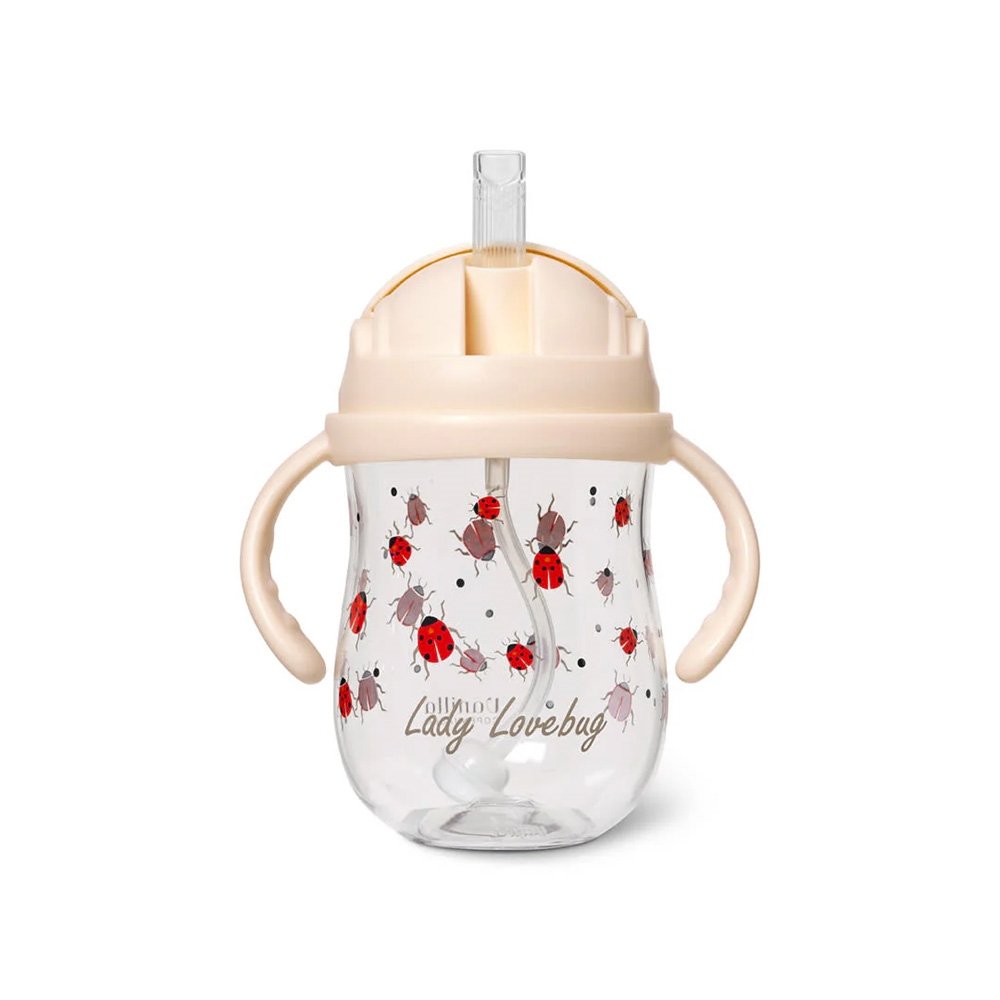 Vanilla Copenhagen Straw Bottle Tritan Ladybug 300 ml.