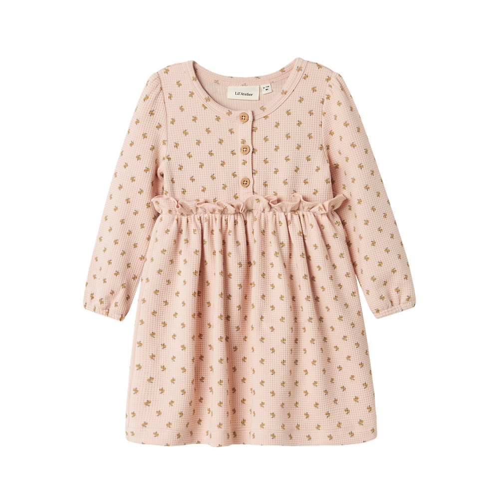 Lil\' Atelier - Nbfdesma Ls Body Dress Lil - Peach Whip