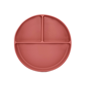 Markland Silikone Tallerken - delt i 3, Rose