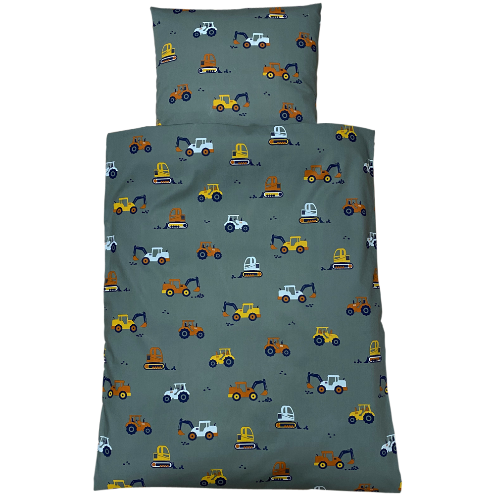 Nørgaard Madsen Babysengetøj, Grøn med maskiner