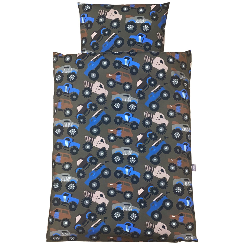 Nørgaard Madsen Babysengetøj, Army grøn med store biler