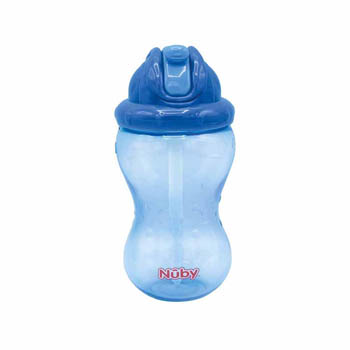 Nuby Drikkeflaske med sugerør - Blå 