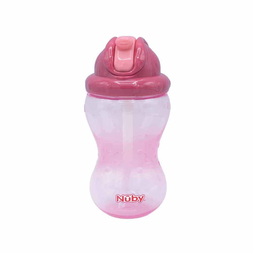 Nuby Drikkeflaske med sugerør - Pink 