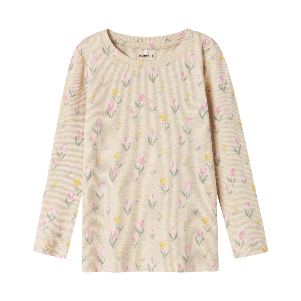 Name It - Nmfflowerkab Ls Top - Peyote Melange