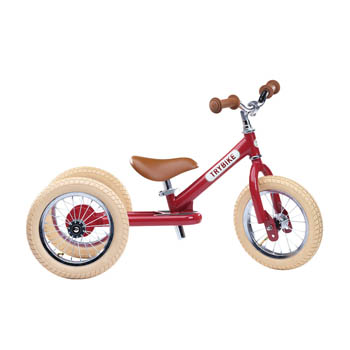 Trybike Balancecykel - tre hjul, Vintage rød