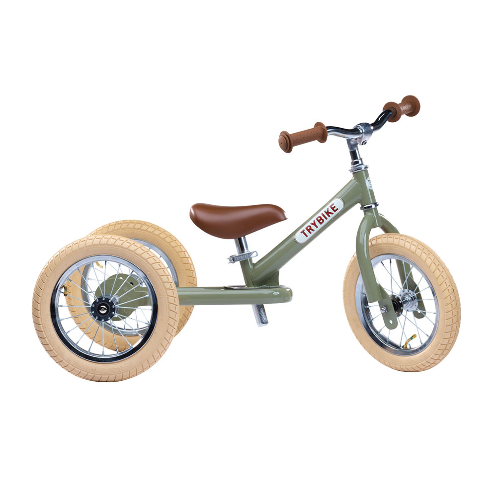 Trybike Balancecykel - tre hjul, Vintage grøn