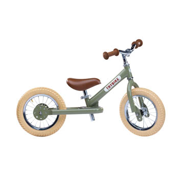 Trybike Balancecykel - to hjul, Vintage grøn