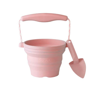 Scrunch Spand og skovlesæt- rosa