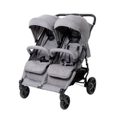 BabyTrold OS2 Søskendevogn, Grå Denim