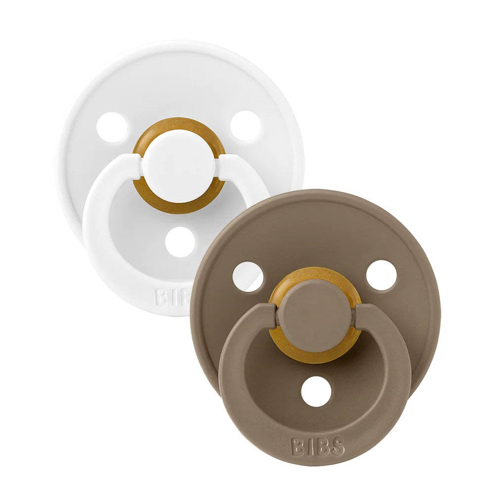 BIBS Colour 2 Pack White/Dark Oak
