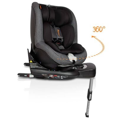 Baninni Autostol I-Size 0-19kg Veliofix 360 Grå