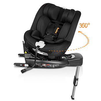 Baninni Autostol I-Size 0-19kg Veliofix 360 Sort