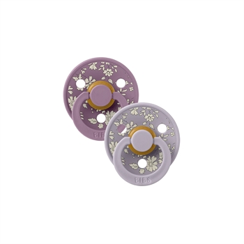 BIBS x LIBERTY Colour 2 Pack Capel - Fossil Grey Mix - Rund nipple - Str. 2/+6 mdr. 