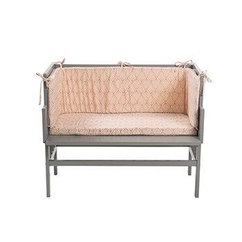 Markland, Madras og sengerand til Bedside Crib, Rosa	