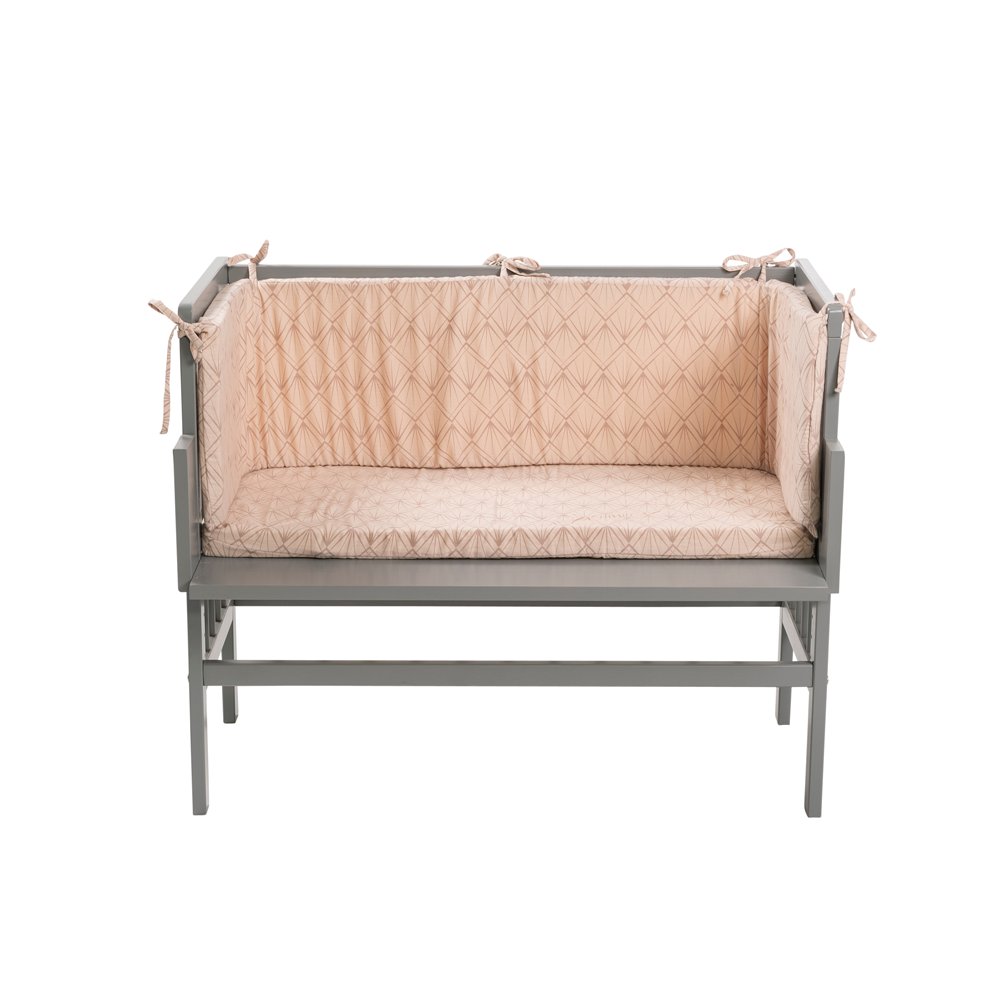 Markland, Madras og sengerand til Bedside Crib, Rosa	