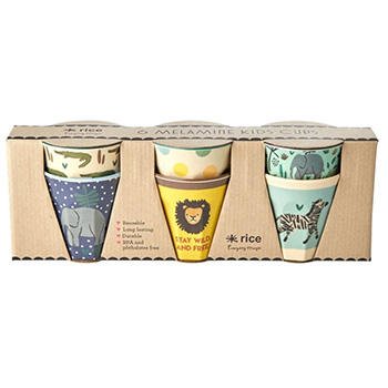RICE LILLE MELAMIN KOP - JUNGLE ANIMALS PRINT