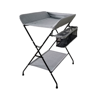 BabyTrold Vera 2 Puslebord, Sammenklappeligt, Grå Denim
