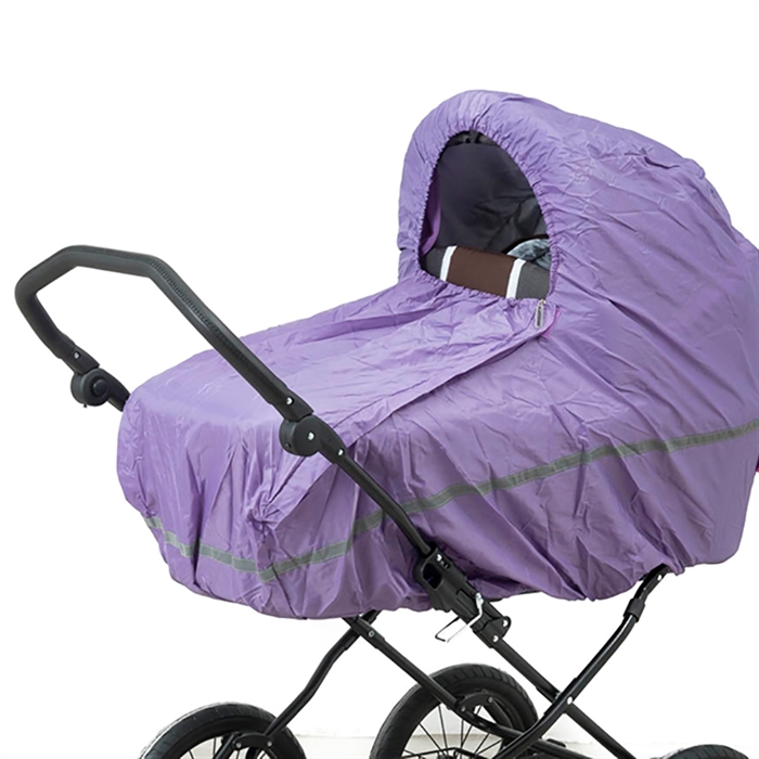ensidigt Rejse Tegn et billede BabyTrold Regnslag barnevogn Lilla
